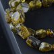 Green Baltic amber beads necklace